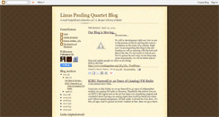 Desktop Screenshot of linuspaulingquartet.blogspot.com