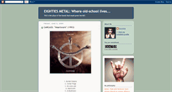 Desktop Screenshot of eightiesmetal.blogspot.com