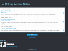 Tablet Screenshot of ebayaccountforsale.blogspot.com
