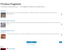 Tablet Screenshot of frivolousfragments.blogspot.com