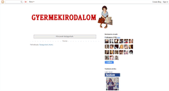 Desktop Screenshot of gyerekirodalom.blogspot.com