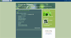 Desktop Screenshot of lahojadelcoleoptero.blogspot.com