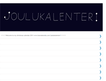 Tablet Screenshot of joulukalenteri.blogspot.com