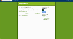 Desktop Screenshot of blogcuahai.blogspot.com