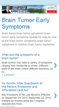 Mobile Screenshot of braintumorearlysymptoms.blogspot.com