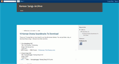 Desktop Screenshot of korean-mp3-songs.blogspot.com