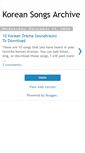 Mobile Screenshot of korean-mp3-songs.blogspot.com