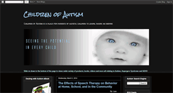 Desktop Screenshot of childrenofautism.blogspot.com