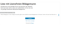 Tablet Screenshot of bildagenturliste.blogspot.com