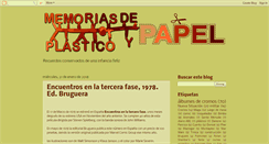 Desktop Screenshot of memoriasdeplasticoypapel.blogspot.com