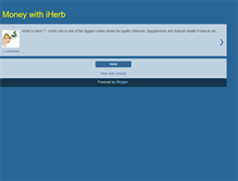 Tablet Screenshot of iherbmoney.blogspot.com