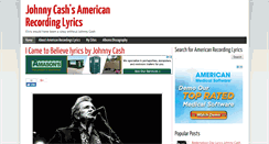 Desktop Screenshot of americanrecordingslyricsjohnnycash.blogspot.com