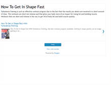 Tablet Screenshot of howtogetinshapefast.blogspot.com