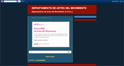 Desktop Screenshot of departamentodeartesdelmovimiento.blogspot.com