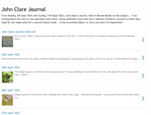 Tablet Screenshot of johnclarejournal.blogspot.com