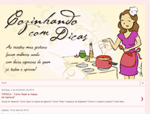 Tablet Screenshot of cozinhandocomdicas.blogspot.com