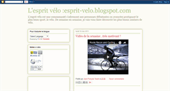Desktop Screenshot of esprit-velo.blogspot.com