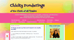 Desktop Screenshot of chickyponderings.blogspot.com