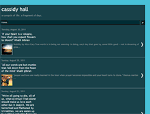 Tablet Screenshot of casshall.blogspot.com