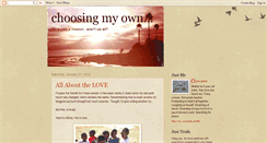 Desktop Screenshot of choosingmyown.blogspot.com
