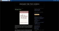 Desktop Screenshot of crusadeforthechurch.blogspot.com