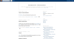 Desktop Screenshot of hobsonchooses.blogspot.com