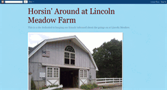 Desktop Screenshot of lincolnmeadowhorsefarm.blogspot.com