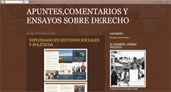 Desktop Screenshot of ensayossobrederecho.blogspot.com