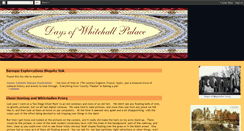 Desktop Screenshot of daysofwhitehallpalace.blogspot.com