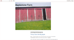 Desktop Screenshot of maplestonefarm.blogspot.com