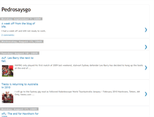 Tablet Screenshot of pedrosaysgo.blogspot.com