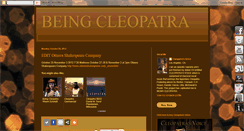 Desktop Screenshot of beingcleopatra.blogspot.com