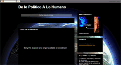 Desktop Screenshot of delopoliticoalohumano.blogspot.com