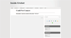 Desktop Screenshot of insidecricketblog.blogspot.com