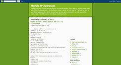 Desktop Screenshot of hostile-ip-addresses.blogspot.com