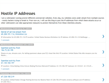 Tablet Screenshot of hostile-ip-addresses.blogspot.com