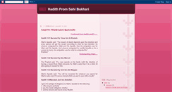 Desktop Screenshot of hadith-part02.blogspot.com