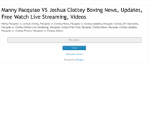 Tablet Screenshot of joshuaclotteyvsmannypacquiao.blogspot.com