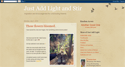 Desktop Screenshot of justaddlightandstir.blogspot.com