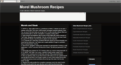 Desktop Screenshot of morelmushroomrecipes.blogspot.com