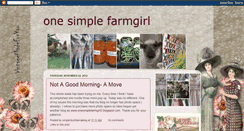 Desktop Screenshot of onesimplefarmgirl.blogspot.com