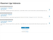 Tablet Screenshot of klasemenligaindonesia.blogspot.com