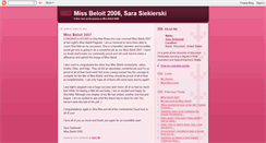 Desktop Screenshot of missbeloit2006.blogspot.com