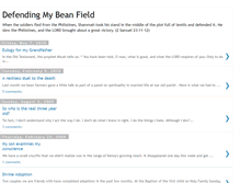 Tablet Screenshot of defendingmybeanfield.blogspot.com