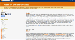 Desktop Screenshot of mathinthemountains.blogspot.com