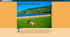Desktop Screenshot of deepthoughtsbykrista.blogspot.com