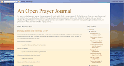 Desktop Screenshot of anopenprayerjournal.blogspot.com