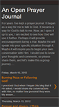 Mobile Screenshot of anopenprayerjournal.blogspot.com