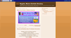 Desktop Screenshot of nogalesdentists.blogspot.com