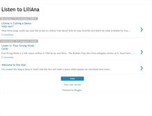 Tablet Screenshot of listentoliliana.blogspot.com